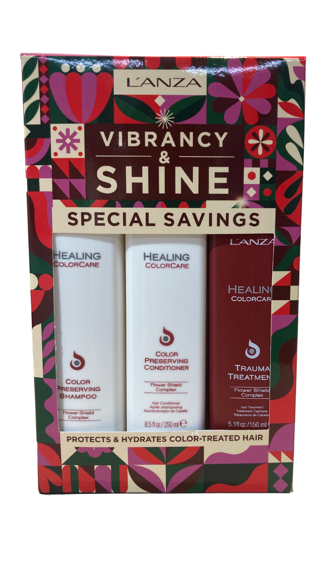 L’anza healing Colorcare  color preserving shampoo + trauma treatment + GRATIS color preserving conditioner