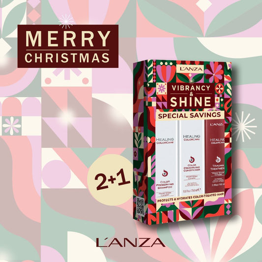 L’anza healing Colorcare  color preserving shampoo + trauma treatment + GRATIS color preserving conditioner