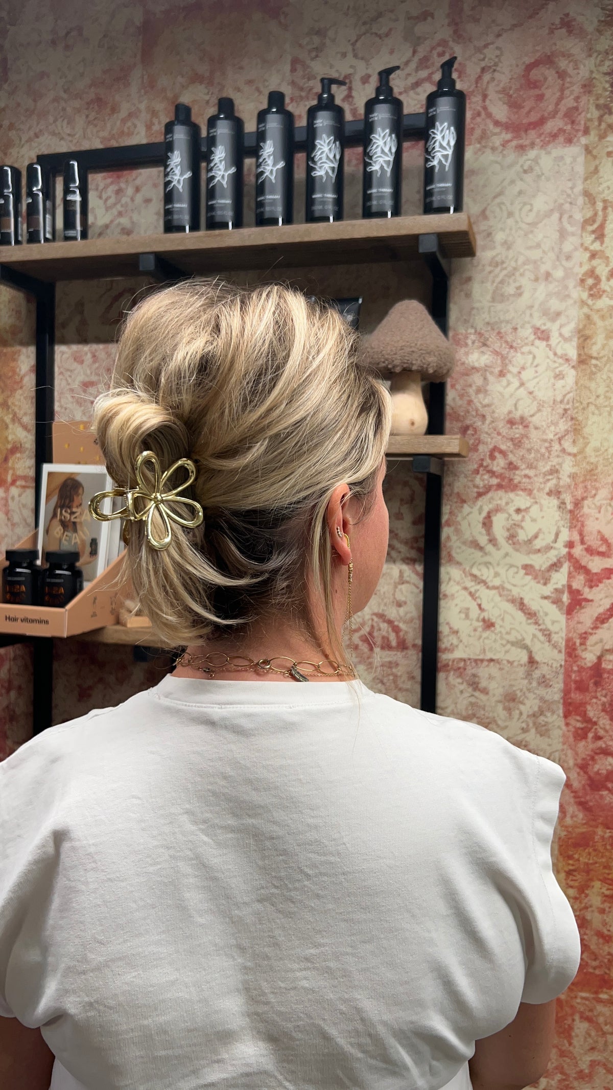 Gouden bloemen klem
